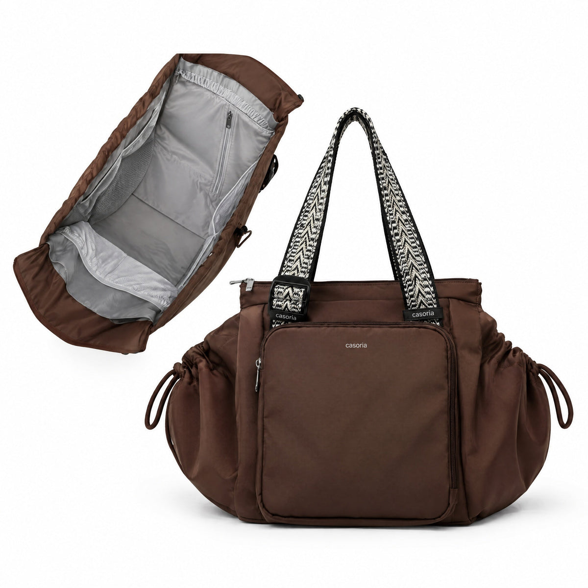 Intérieur du sac de voyage ouvert