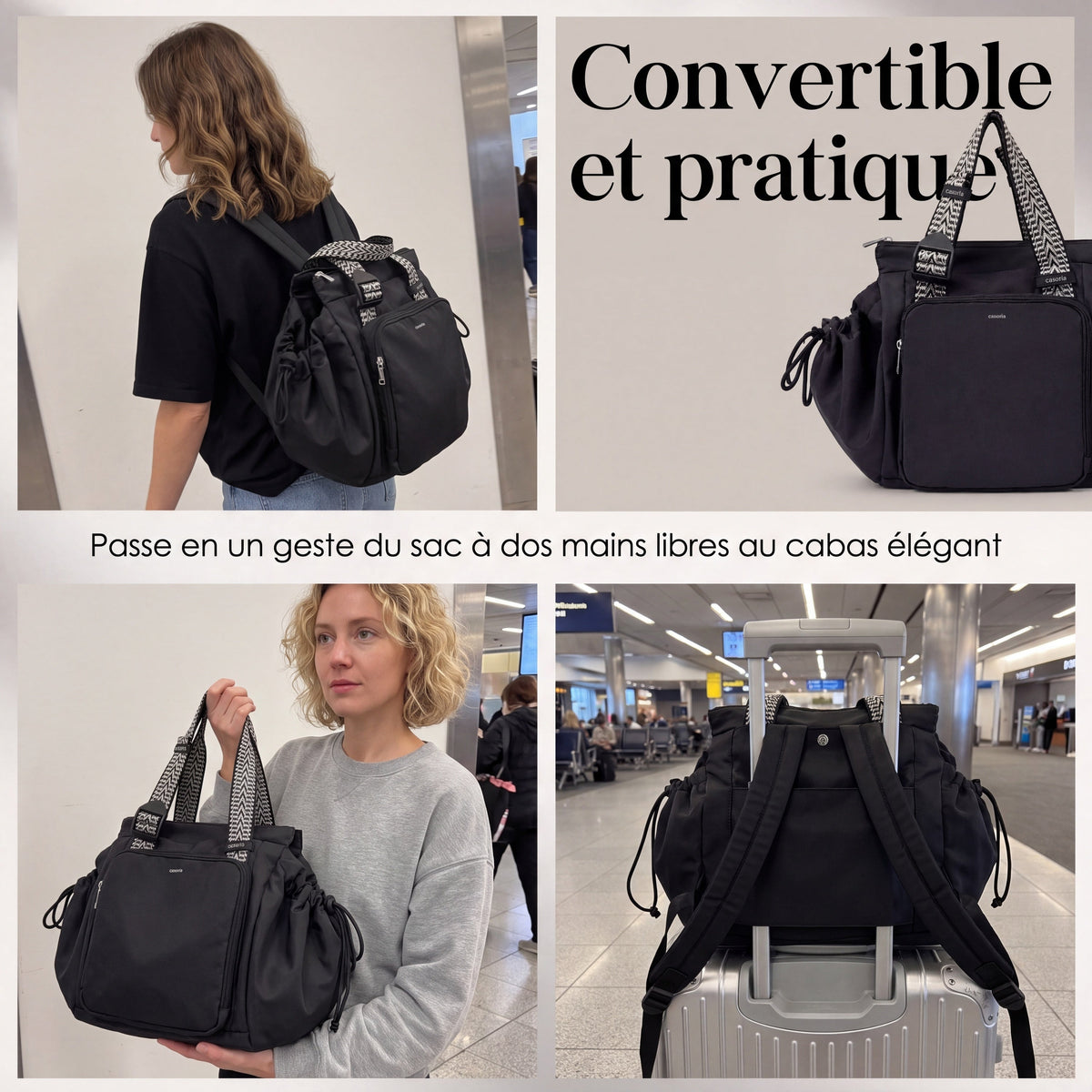 Sac 3-en-1 convertible en sac à dos